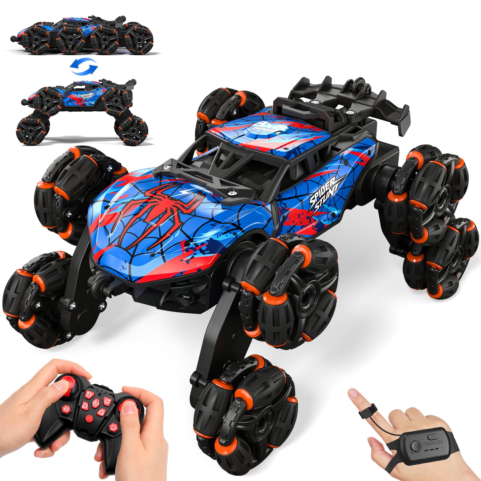 Amazon.com: Sunrad 8WD Gesture Sensing RC Stunt Car with Spray