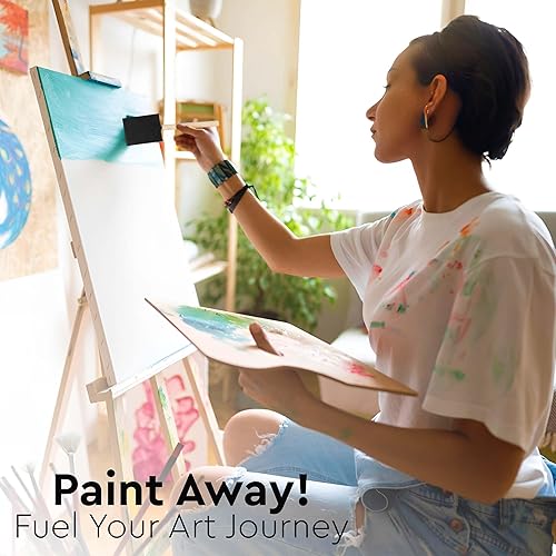 Miniatura 5 de Vanitek Juego de 10 pinceles planos y flexibles de espuma de polietileno con punta biselada con asas de madera, ideal para aplicar pintura, pinturas