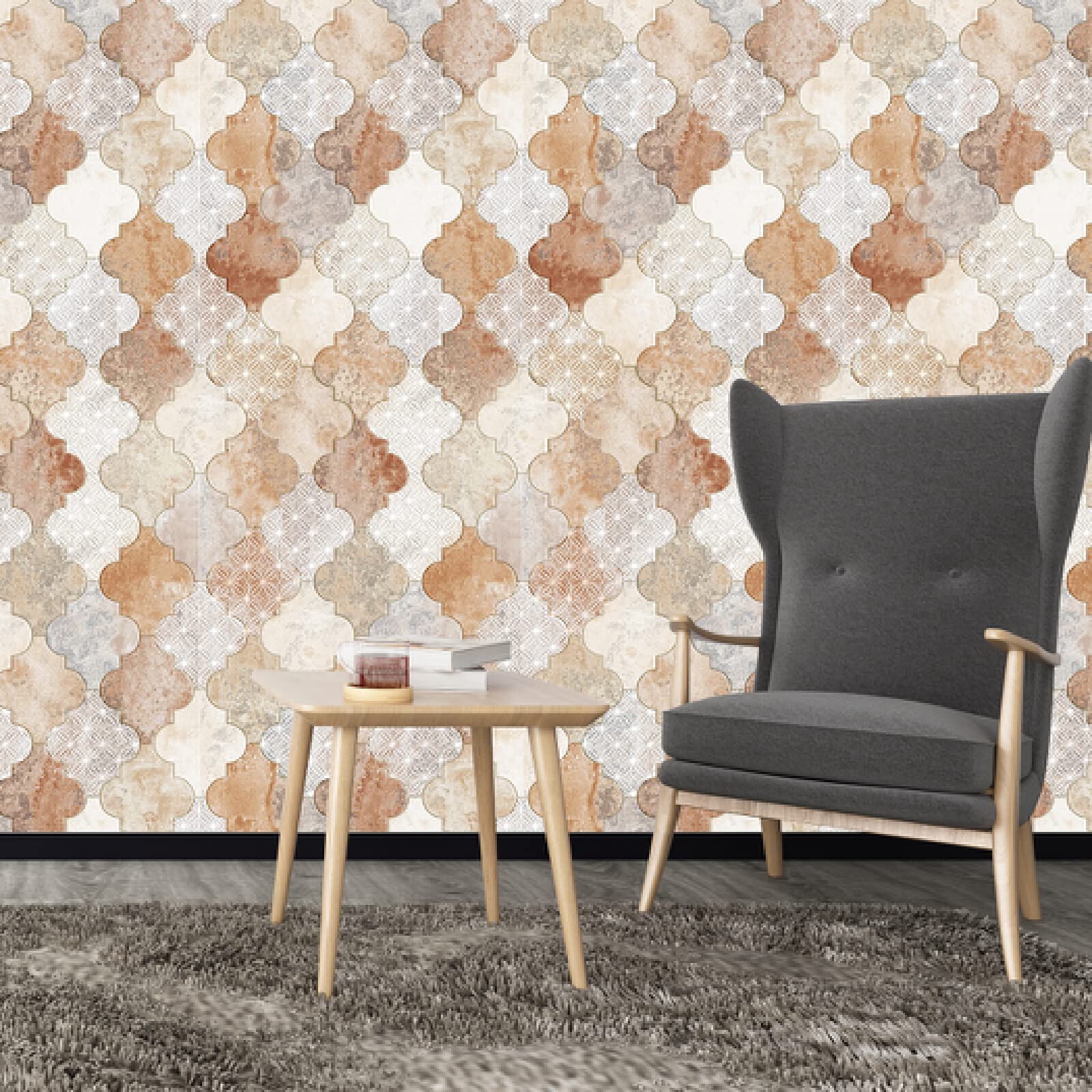 Papel pintado vinílico autoadhesivo con efecto 3D de ladrillo para pared d
