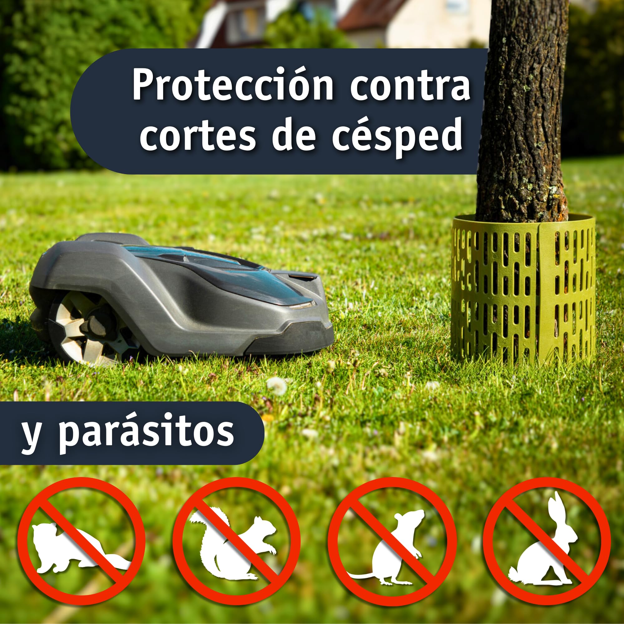protección Extensible para Troncos de árboles - 12 Piezas (20 x 33cm) contra mordeduras de Animales Salvajes de Caza y segadoras robotizadas - Resistente a los Rayos UV