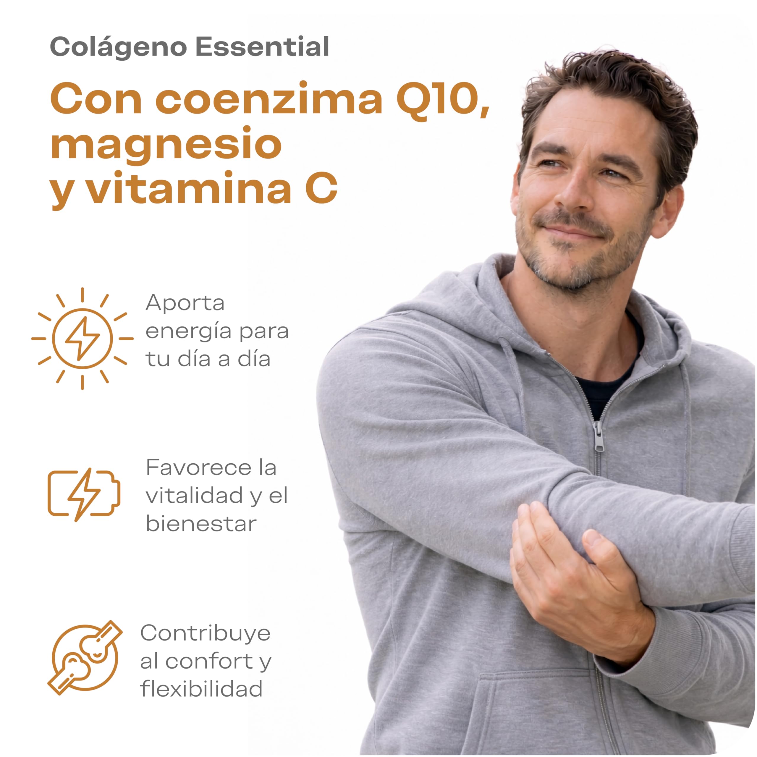 Colágeno Essential Hidrolizado - Coenzima Q10, Vit C y Magnesio 330g | Con Ácido Hialurónico, para articulaciones y músculos. El Magnesio contribuye a los músculos y la Vitamina C al colágeno