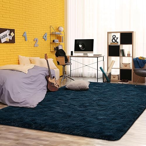 Vista 133 de Pacapet Alfombras esponjosas, alfombras peludas de felpa beige para sala de estar, dormitorio, alfombra mullida para habitación de los niños