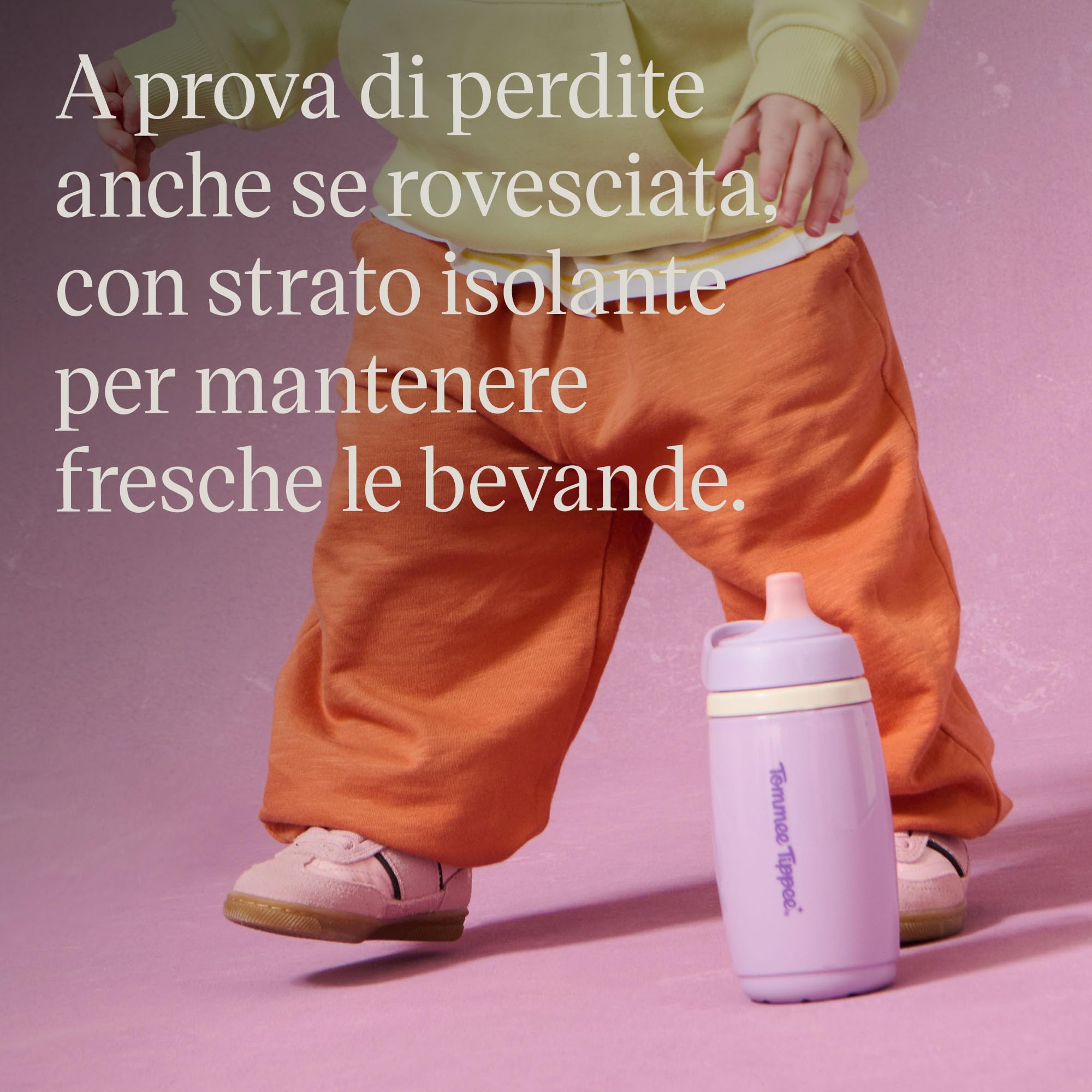 Tommee Tippee Borraccia Termica 266 ml 2 Pezzi Azzurro Giallo Anti-goccia Bambini 12 Mesi