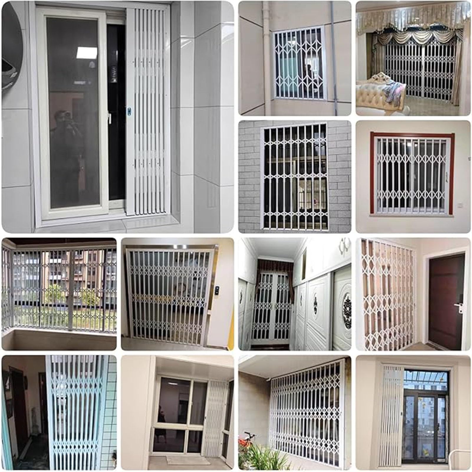 Barras de seguridad para ventanas para seguridad en el hogar, valla deslizante con cerradura para evitar robos, ideal para protección de niños y exteriores, fácil instalación