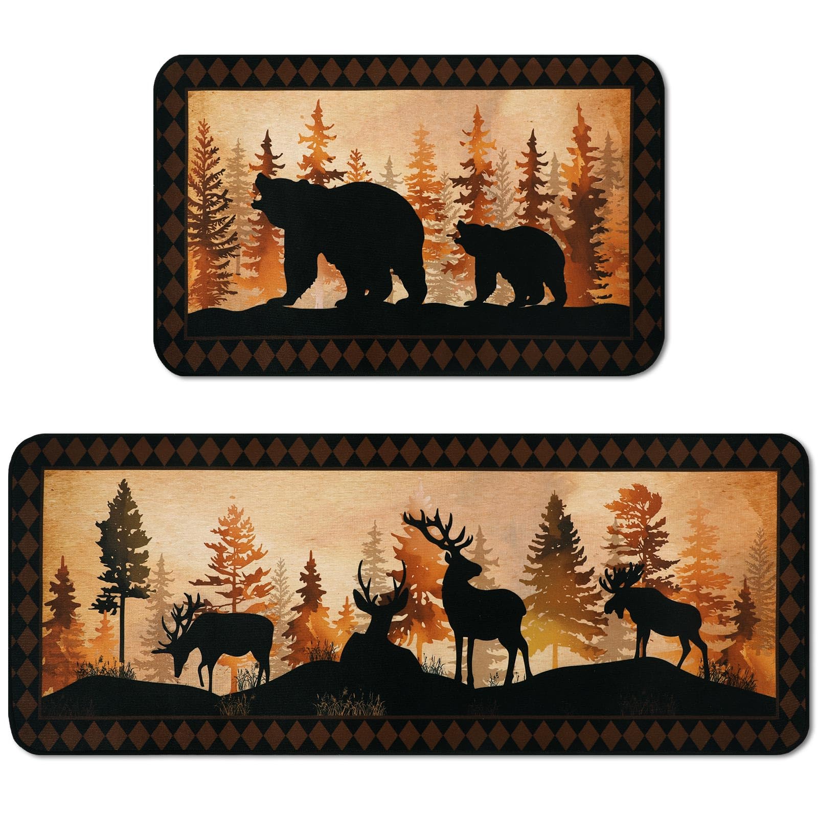 Bencailor Lot de 2 tapis de cuisine et tapis de cuisine, décoration de