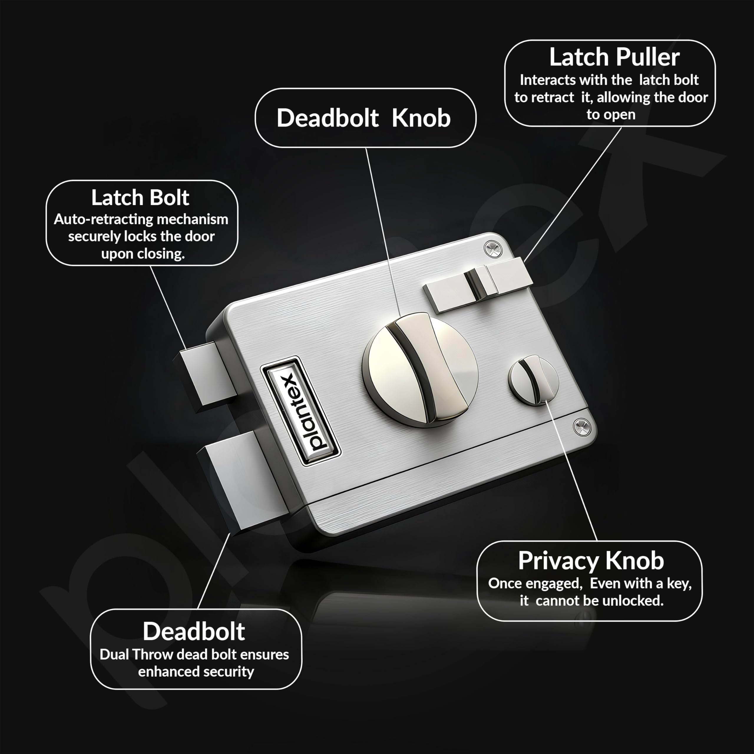 Heavy Duty Night Latch Lock - Secure Your Doors! -4