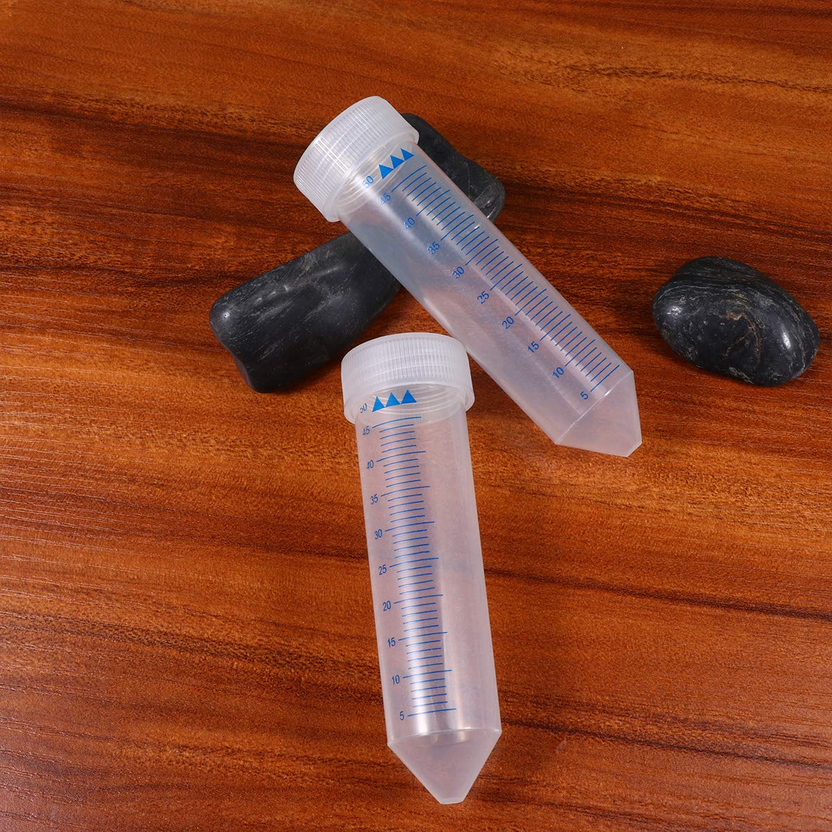 50 Tubos ensayo plástico criovial 5 ml, Tubo congelación, Tubo Almacenamiento en frío con tapón Rosca, Tubo congelado criotubo (Azul) Suministros Laboratorio