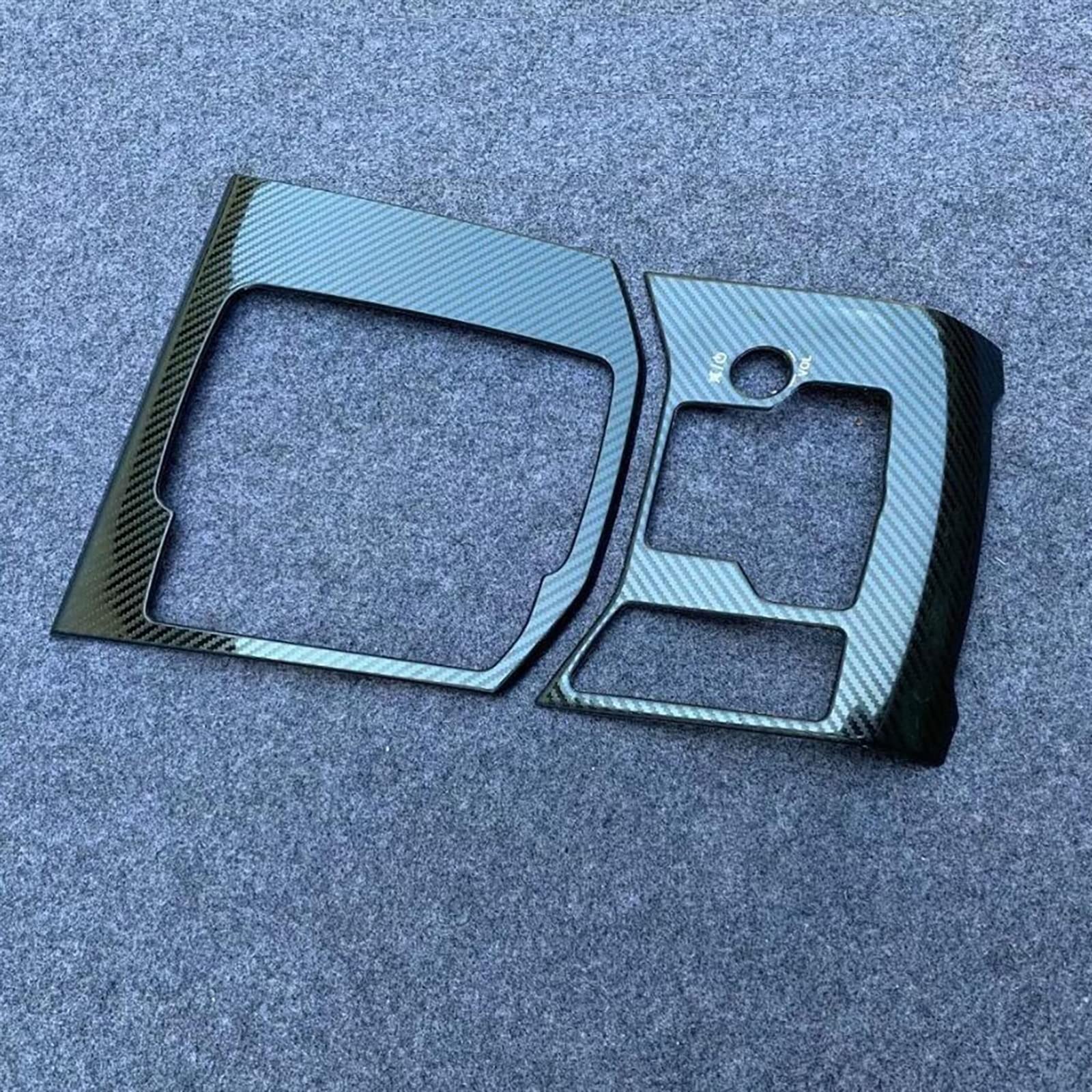 Qibbei Lhd Stainless Carbon Car Gear Shift Box Cover Moulding Trim Decoration Frame Carbon Fiber For Mazda Cx-5 Cx5 Kf 2017-2021 2022 Interior(Lhd Stainless Carbon)