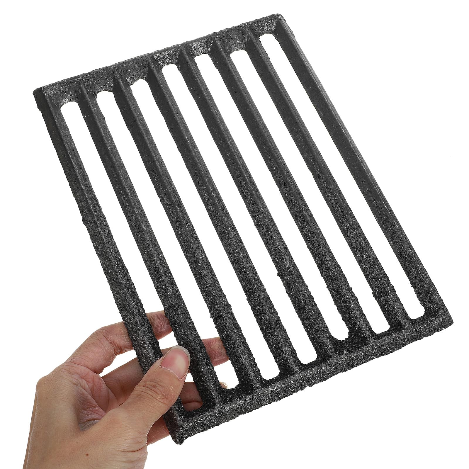 Veemoon Quemador de Pellets Chimenea Rejilla Metálica para Fuego de Hierro Resistente, Rejilla de Chimenea para Leña y Brasas en Cocina de Leña