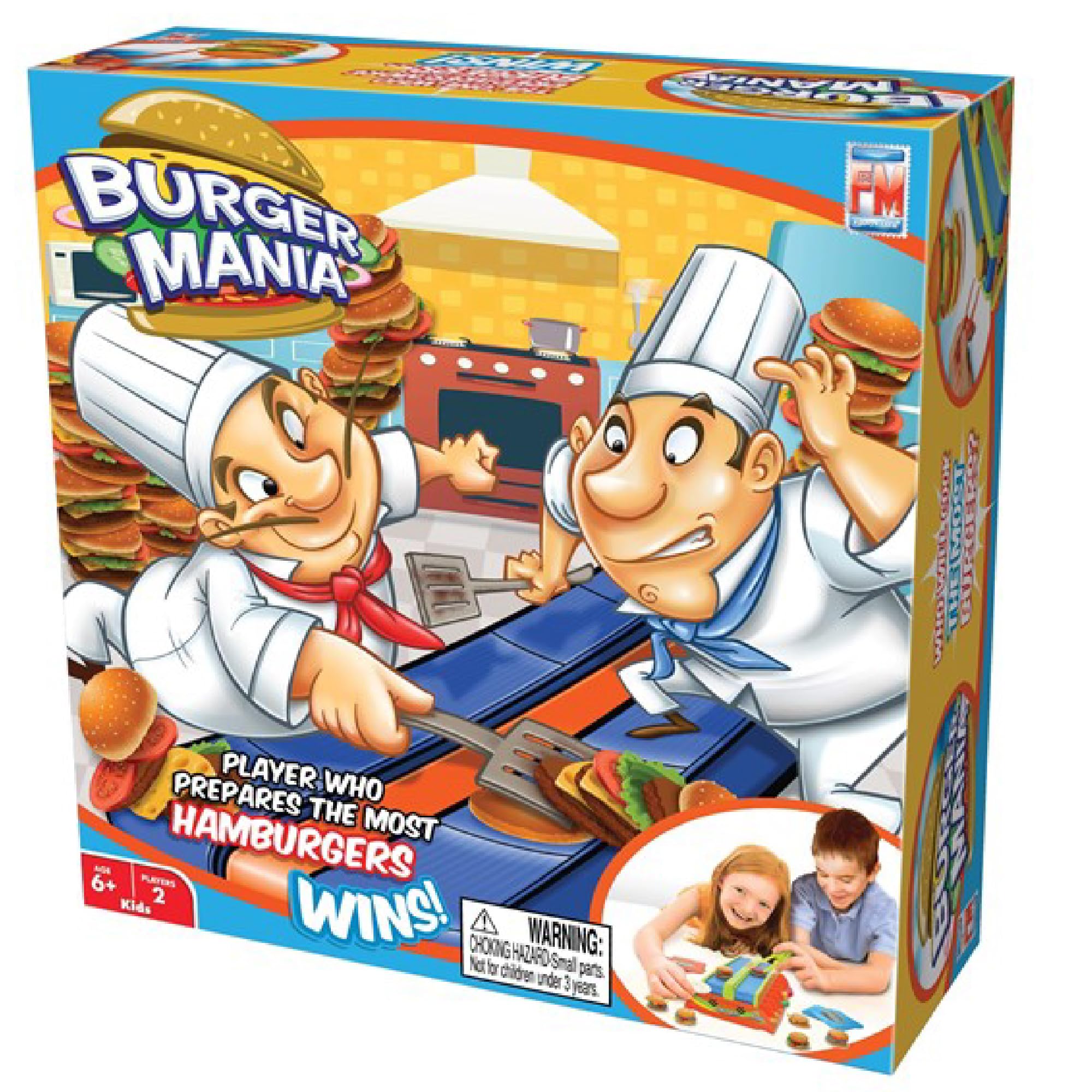 Fotorama Burger Mania Game Fast Pace Build A Burger Conveyor Fast Food Time Game Thrill Competition, Big Kid, Learning Toys