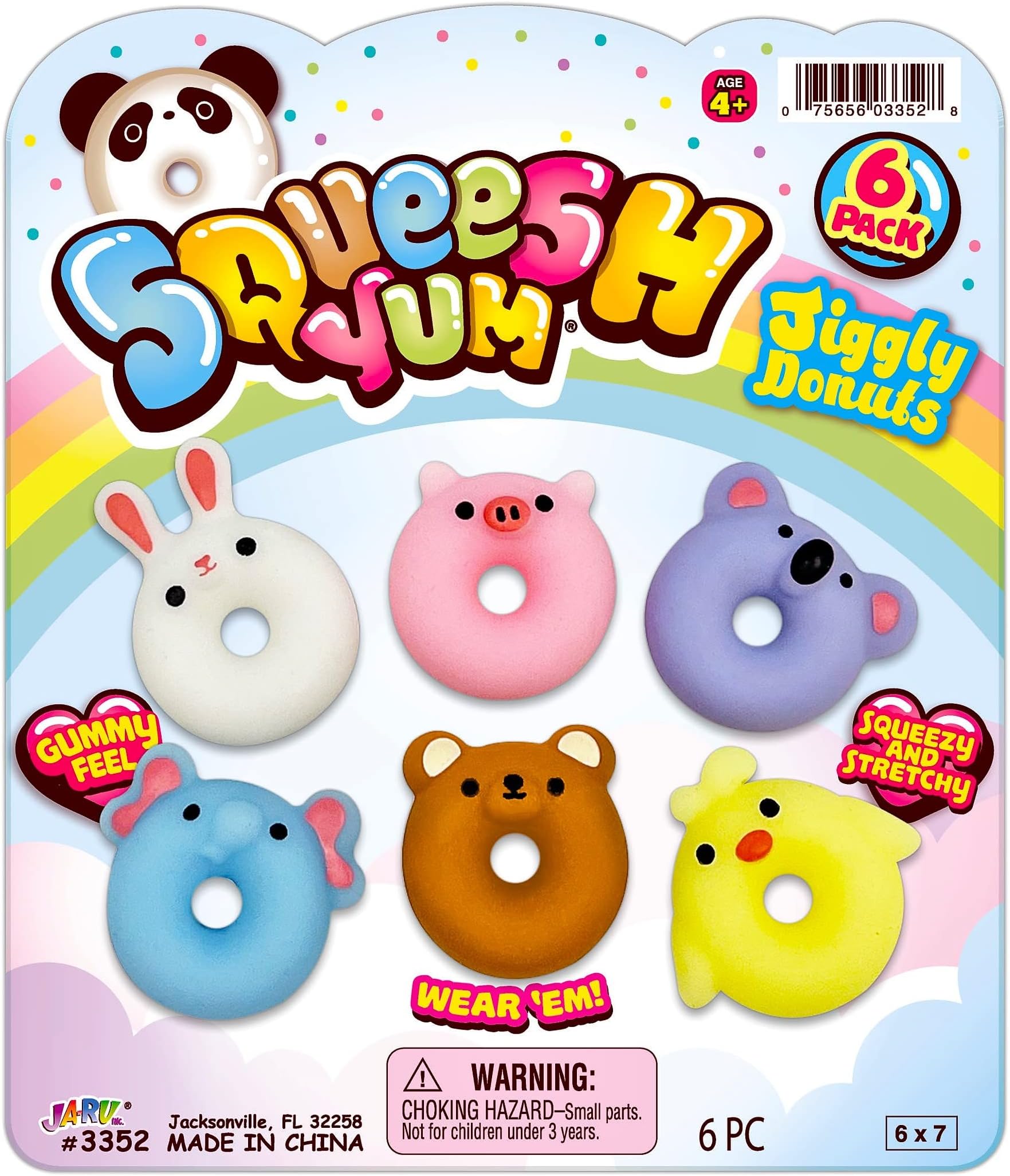 Mini Mochi Squishy Animals (1 Pack) Cute Jiggly Donut Squishies for Kids & Adults, Boys & Girls. Stress Relief Fidget Gummy Toys. Bulk Party Favors Birthday Goodie Bags Class Prizes. 3352-1