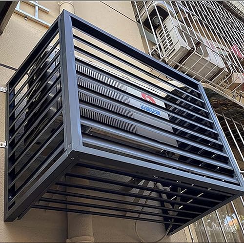 Miniatura 7 de Cubierta de aire acondicionado para ventana al aire libre, de aluminio, resistente a la intemperie, cubierta de protección central de aire