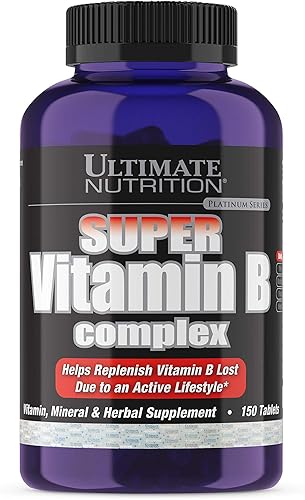 Ultimate Nutrition Vitamina del complejo de vitamina B, para la salud de los ojos y el corazón, apoya el metabolismo energético, vitaminas,