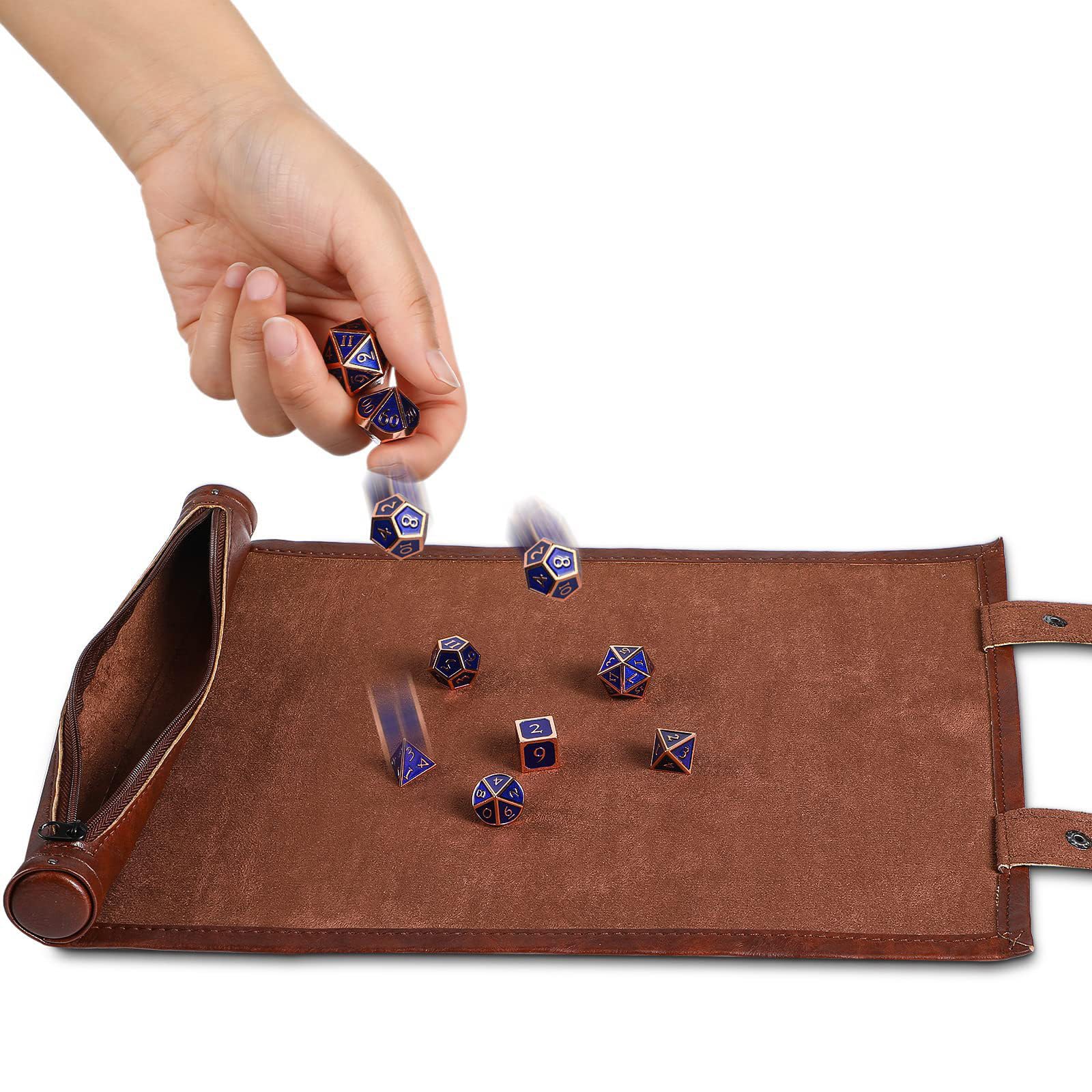 Mehrzweck PU Spielbrett, faltbares Würfeltablett, Gaming Zubehör für einfache Aufbewahrung und schnelle Einrichtung bei Versammlungen, vielseitig einsetzbare, faltbare Würfel Rollmatte mit PU Textur