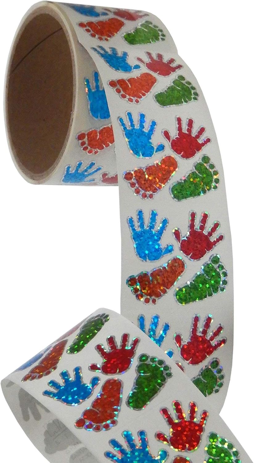 Bulk Roll Prismatic Stickers, Red Alphabets (50 Repeats)
