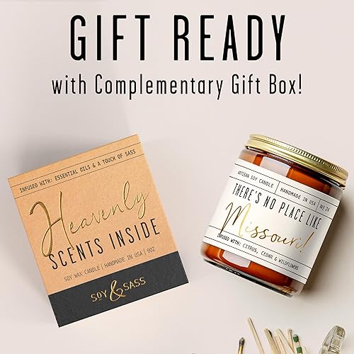 Vista 148 de Regalos de Nueva York, decoración de Nueva York para el hogar – 'There No Place Like New York Candle, con manzana jugosa, canela y calabaza I New