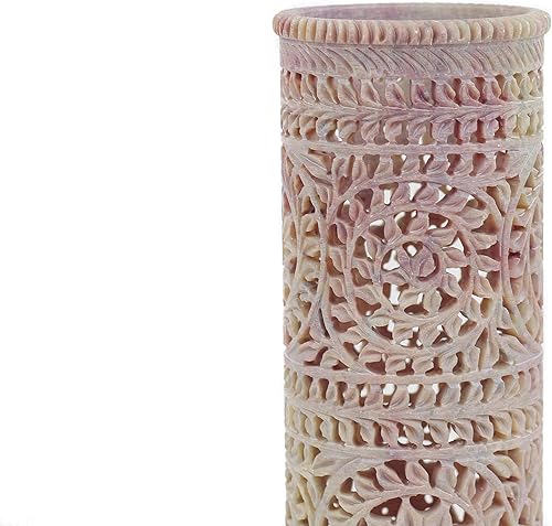 Miniatura 4 de Florero hecho a mano tallado en piedra real