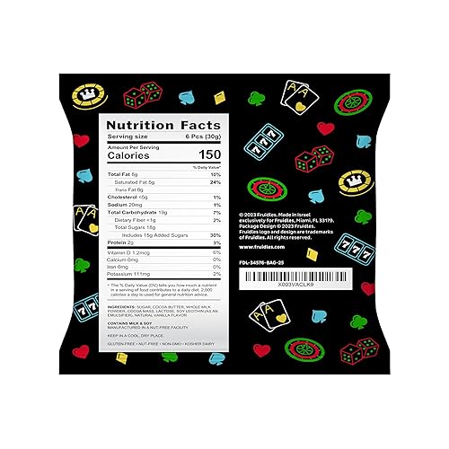 Miniatura 2 de Fruidles Paquete de 25 fichas de póquer de casino, monedas de chocolate con leche belga, lácteos certificados Kosher, sin OMG