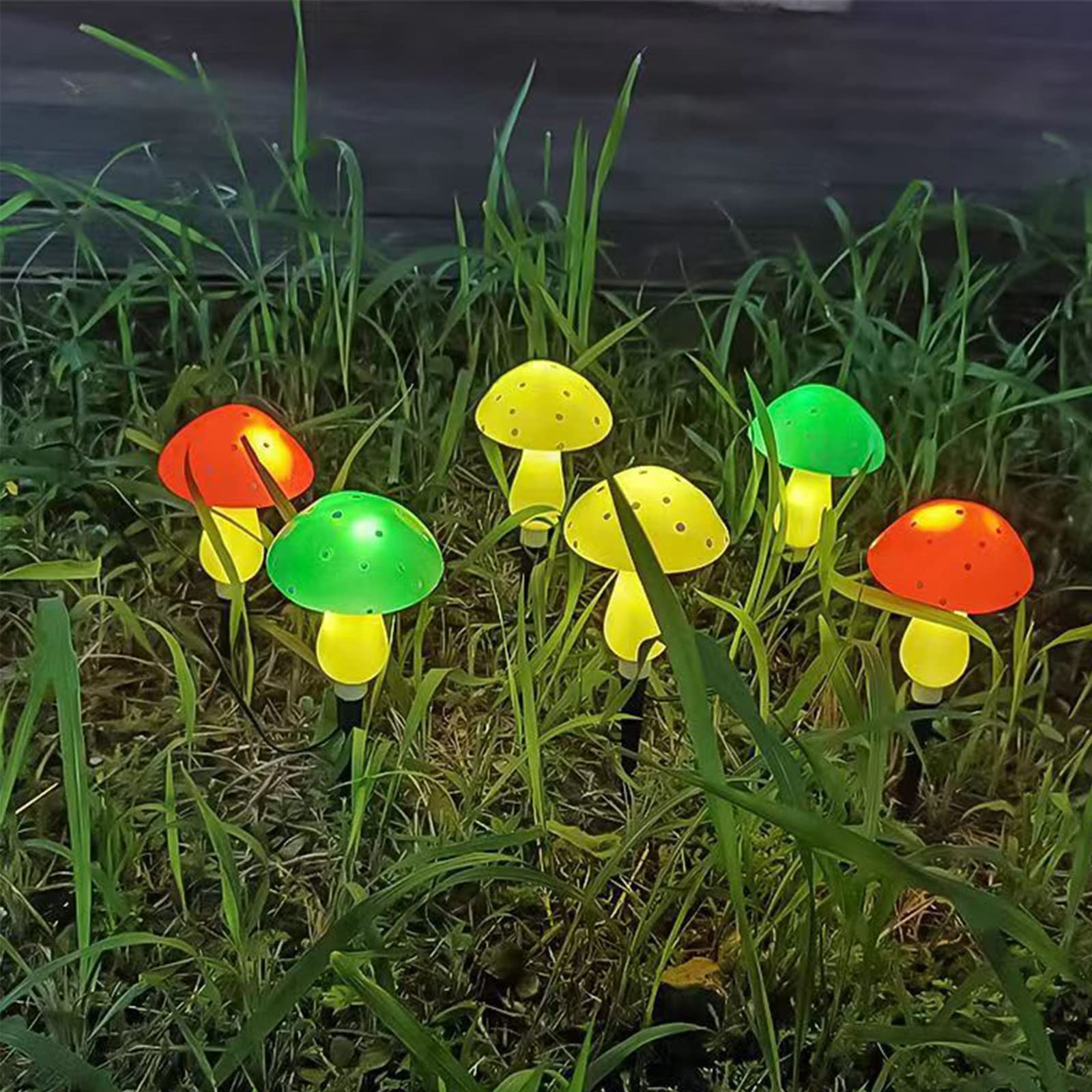 Set 8 Luci Solari A Fungo Rosse Per Giardino – IP65 Impermeabili Con 8 Modalità – Decorazione Da Esterno Per Prato, Percorso, Halloween