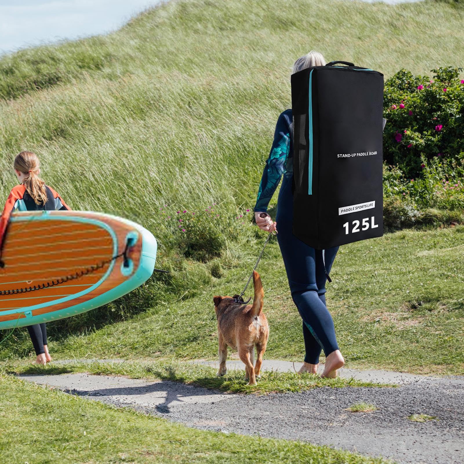 Plecak Na Deskę Paddleboard 125L Regulowany Organizer Do Przechowywania | Plecak Organizator Do Deski Surfingowej Do Użytku Domowego i Podróży dla Sportów Wodnych oraz Transportu