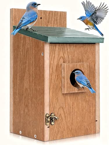 Gtongoko Recycled Plastic Bird Houses for Outside Clearance 1-1/2" Entrance