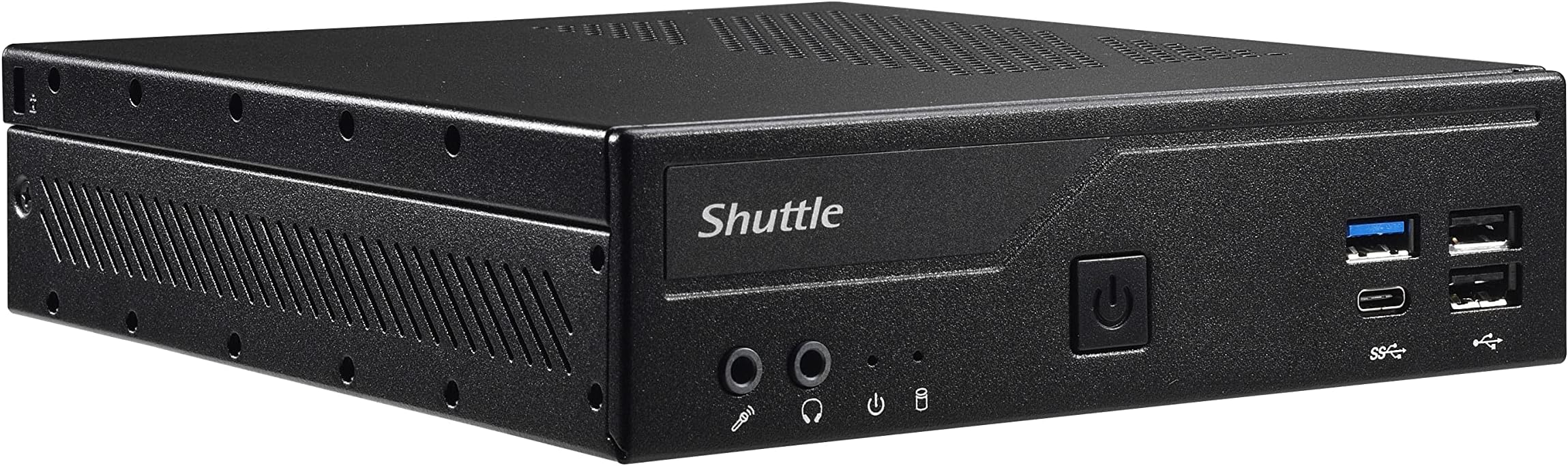 Shuttle XPC Slim DH610 Barebone PC Intel H610 Support 65W Alder Lake-s LGA1700 CPU No Ram No HDD/SSD No CPU No OS (Vesa Mount Included),Black