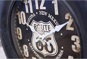 ルート66 タイヤモチーフ　アメリカンな時計 アメリカン レトロ 掛時計 掛け時計 大きい タイヤ クロック