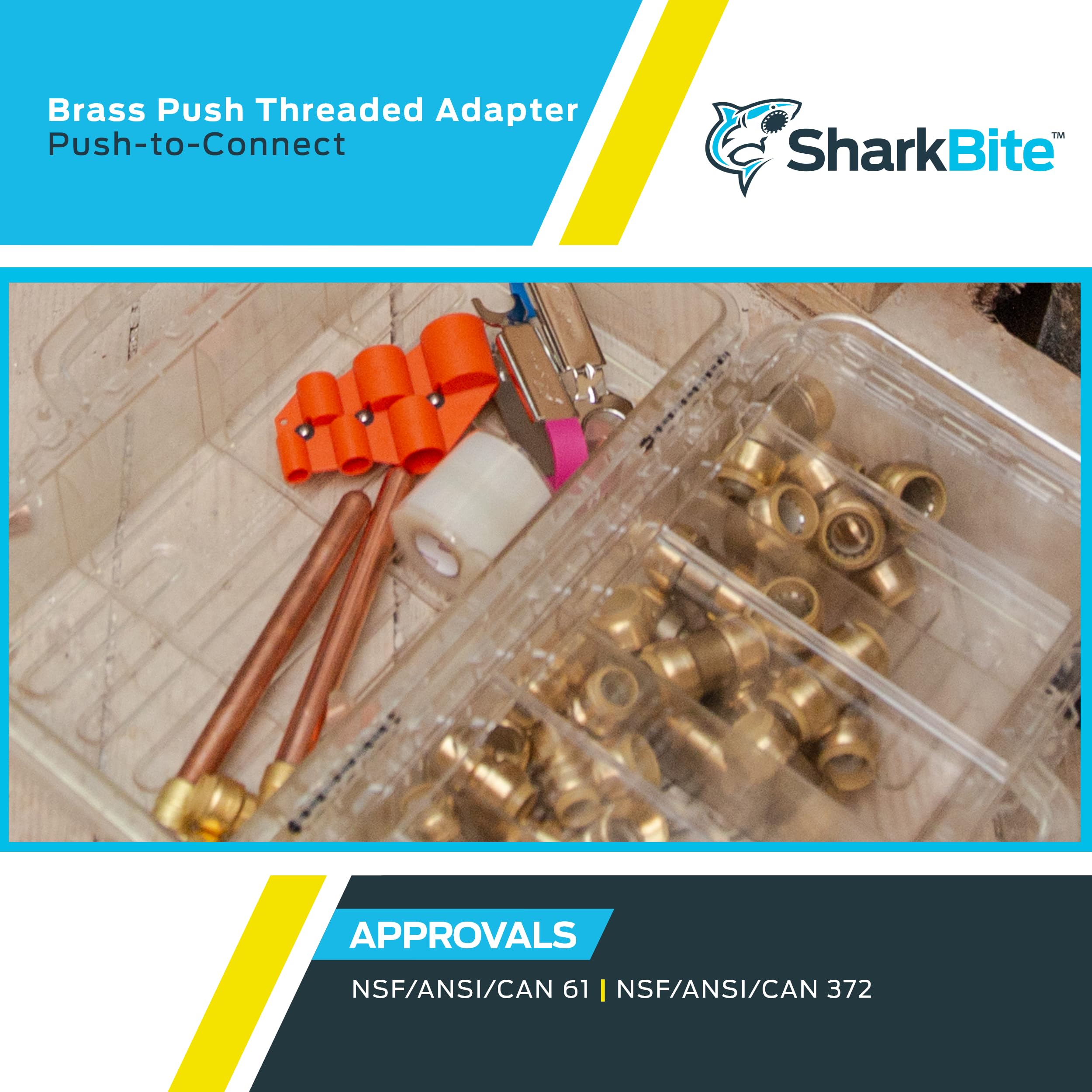 Amazon.co.jp: SharkBite 3/4インチ FNPT ねじ込みアダプター 6個