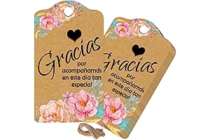 Kraft Gracias Boda en Español Favor Tags para Gracias Regalos de Boda