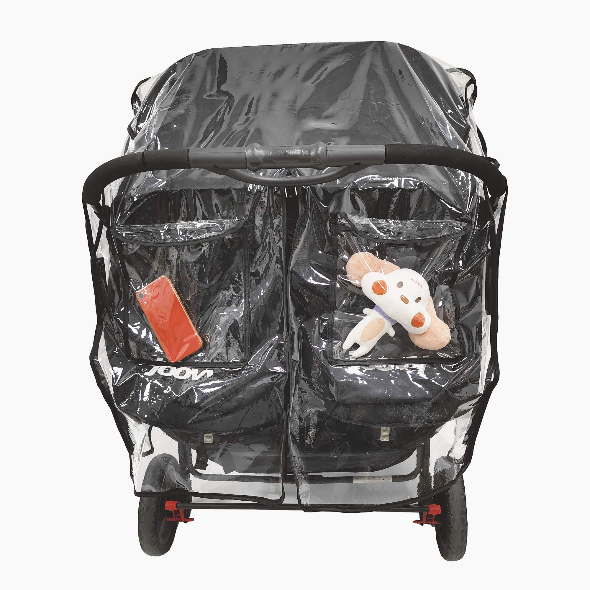 Ezkindheit Parapioggia universale per passeggino doppio / Carrozzina parapolvere antipioggia / accessori per carrozzine