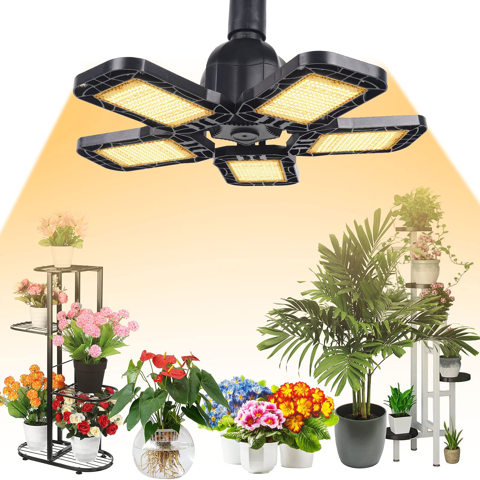 Lampada Per Piante A LED 300W - Grow Light E27, 780 LED, Spettro Completo, Pieghevole, Per Coltivazione Indoor - Foto 2