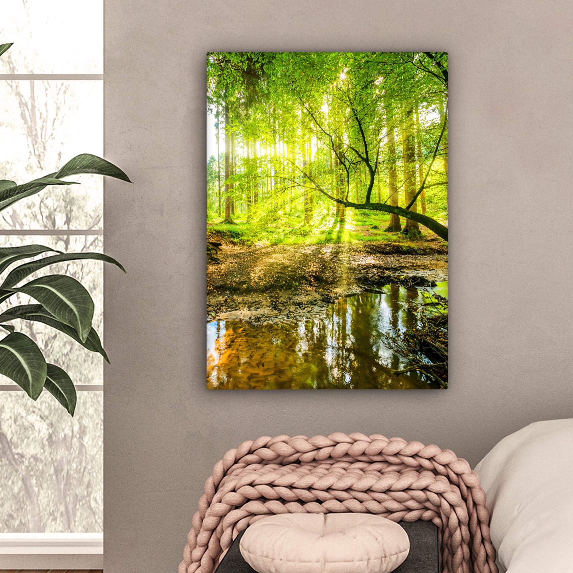Tableau, Impression Sur Toile - Jungle au Soleil - 50x70cm - Maison