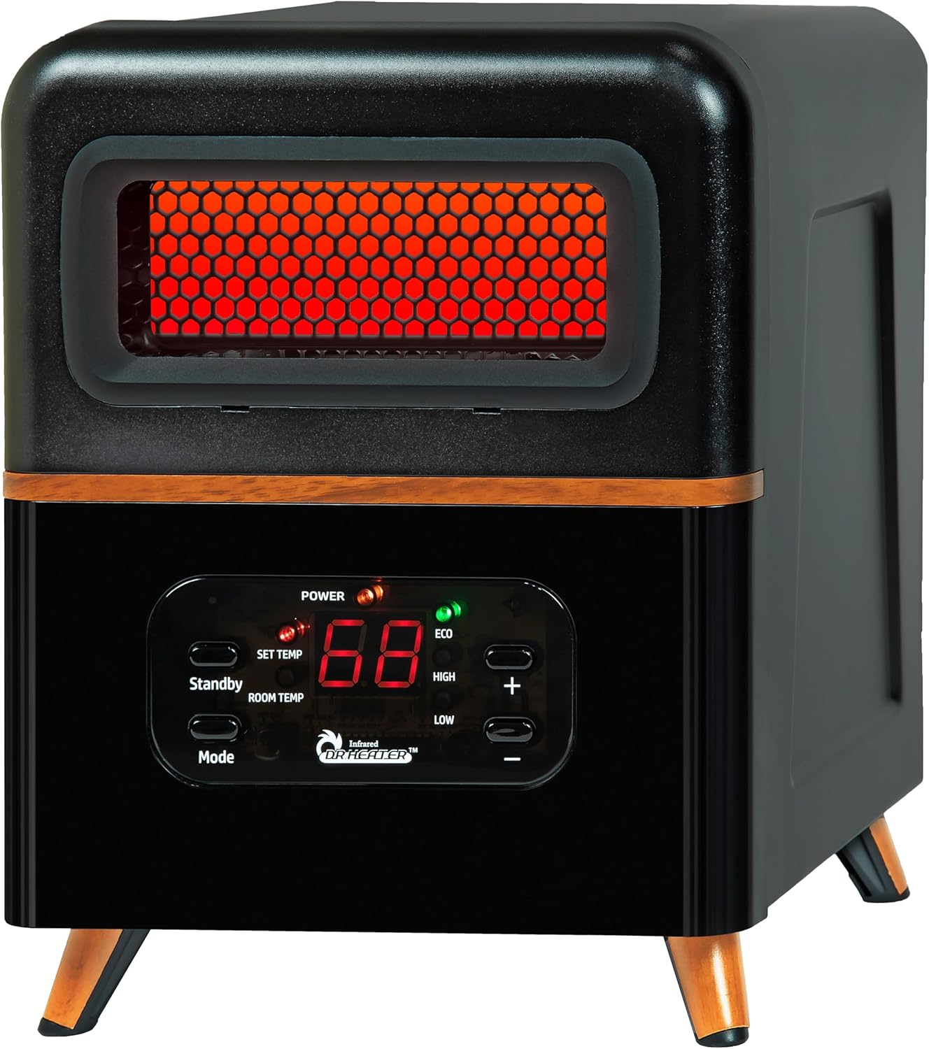 DR. INFRARED HEATER DR-978 New Upgraded Dual Heating Hybrid Portable Infrared Space Heater