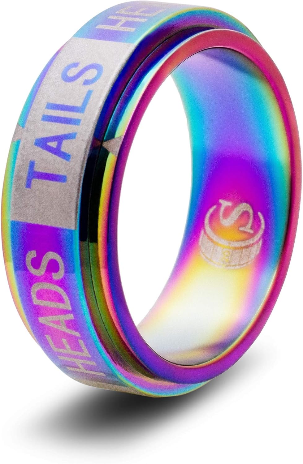 CritSuccess Heads or Tails Dice Ring with a Coin Flip Die