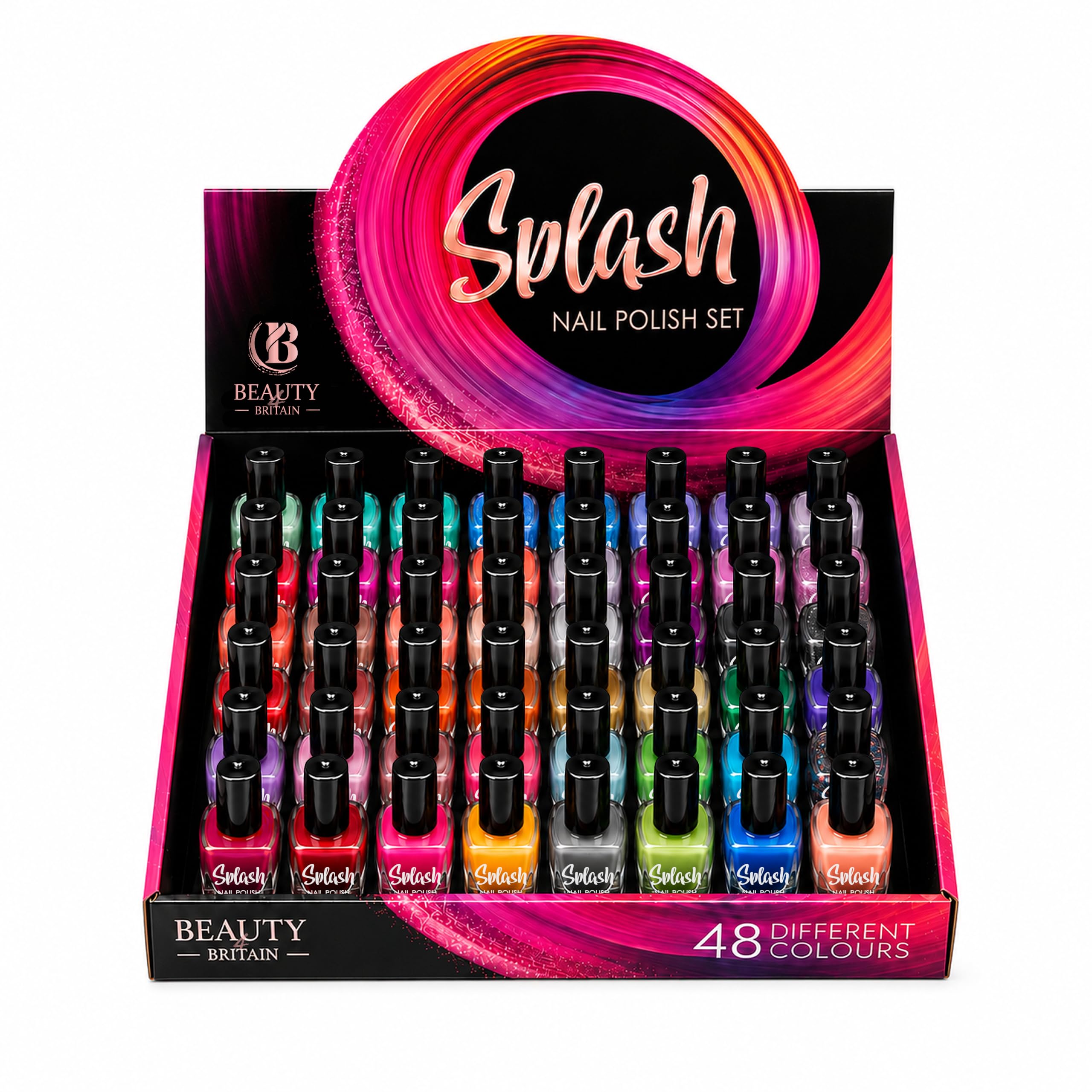 Splash 48 x Vernis À Ongles Vernis Lot De 48 Différentes Couleurs Modernes Séchage Rapide