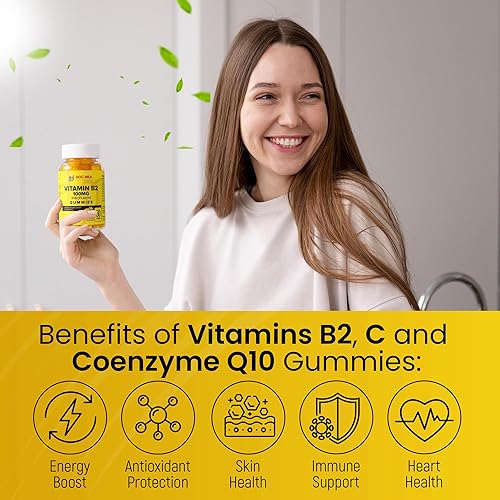 Miniatura 4 de Gomitas de vitamina B2 de 100 mg para adultos y niños - Gomitas de riboflavina de 100 mg - Suplementos VIT B2