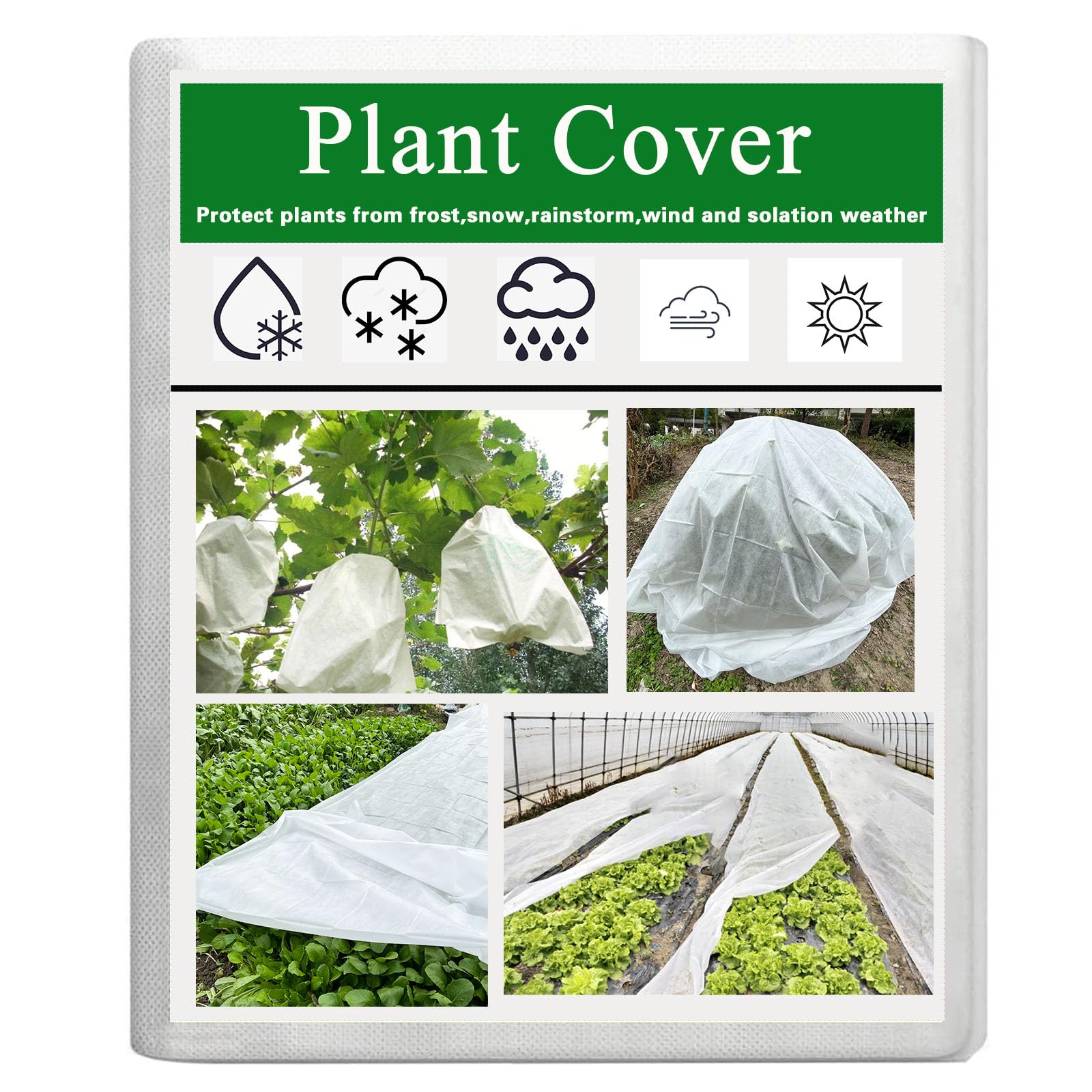 Plant Covers Freeze Protection,10x66ft Frost Blankets for Outdoor Plants,Floating Row Covers Winter Plants Frost Protection Garden Beds Cover Frost Cloth Covers