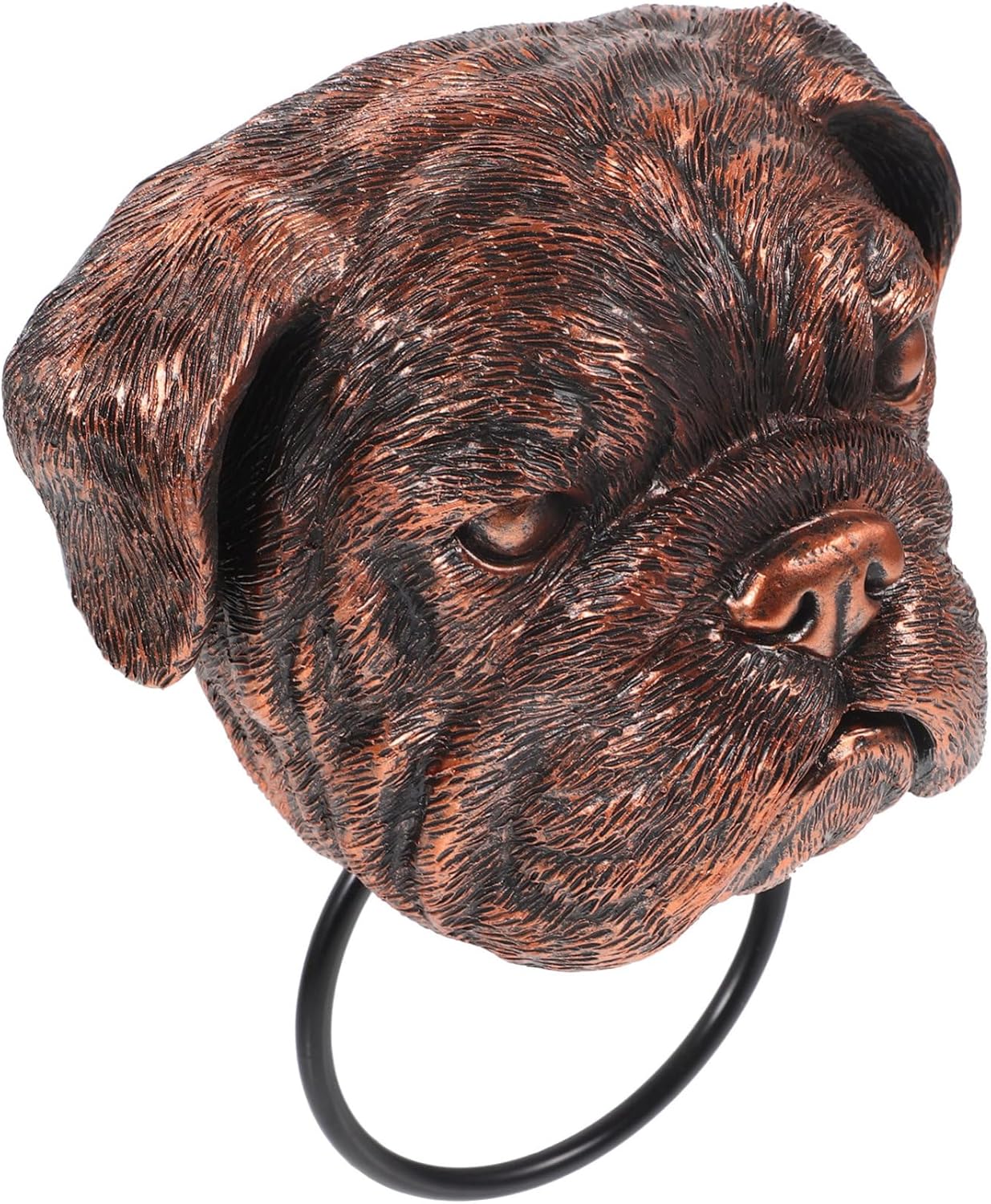 Gothic Dog Head Accent Whimsical Animal Decor for Front Door Durable Synthetic Easy Installation Versatile Design for Home Spaces