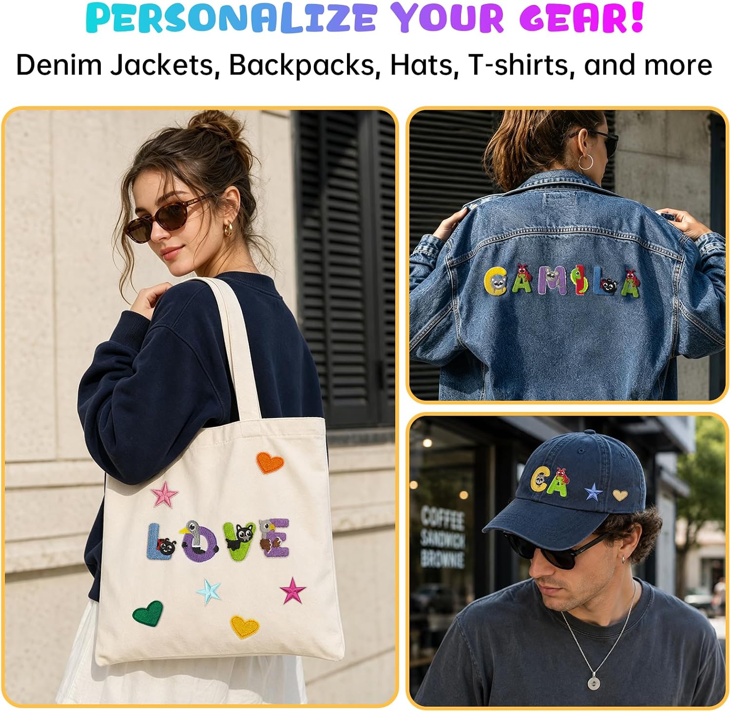 160 pcs Letter Patches Iron On,A-Z Embroidery Fabric Varsity Letter Patches