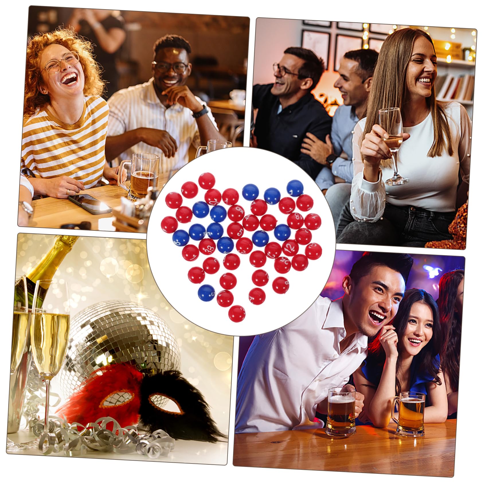 BRIGHTFUFU 1 Pack Raffle Number Balls Balls Raffle for Party Games Seamless Plastic Balls Sturdy Printing