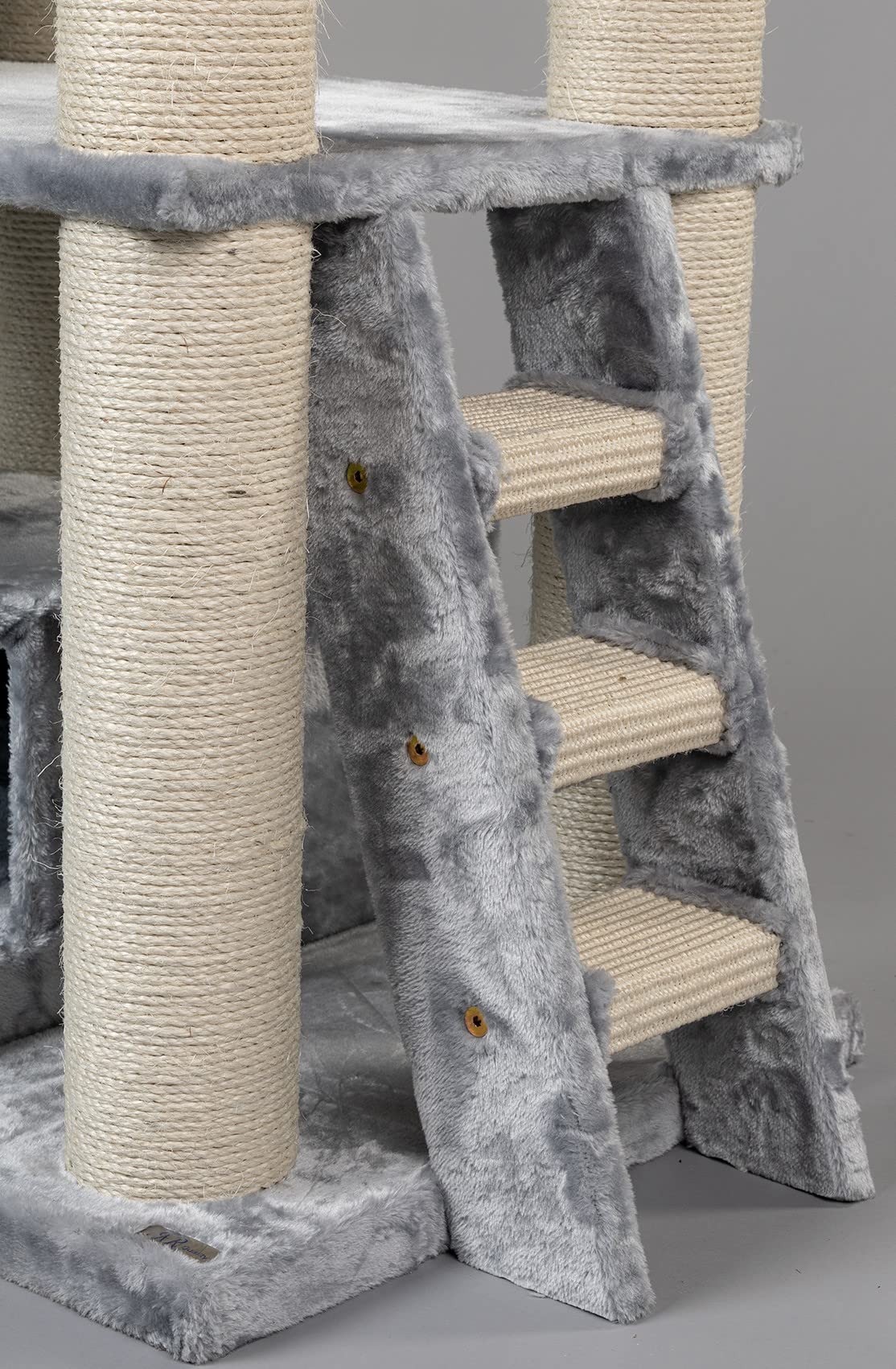 RHRQuality Cat tree for large cats Corner Coon Light Grey XXL extra big