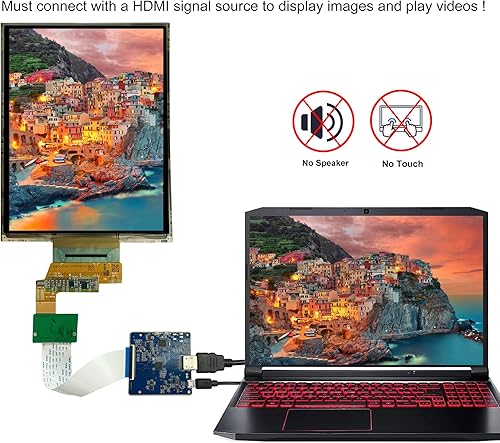 Miniatura 3 de Pantalla flexible de 7.8 pulgadas, pantalla flexible curvada FHD 1440 x 1920 AMOLED con placa de controlador HDMI, monitor OLED flexible sin kit de