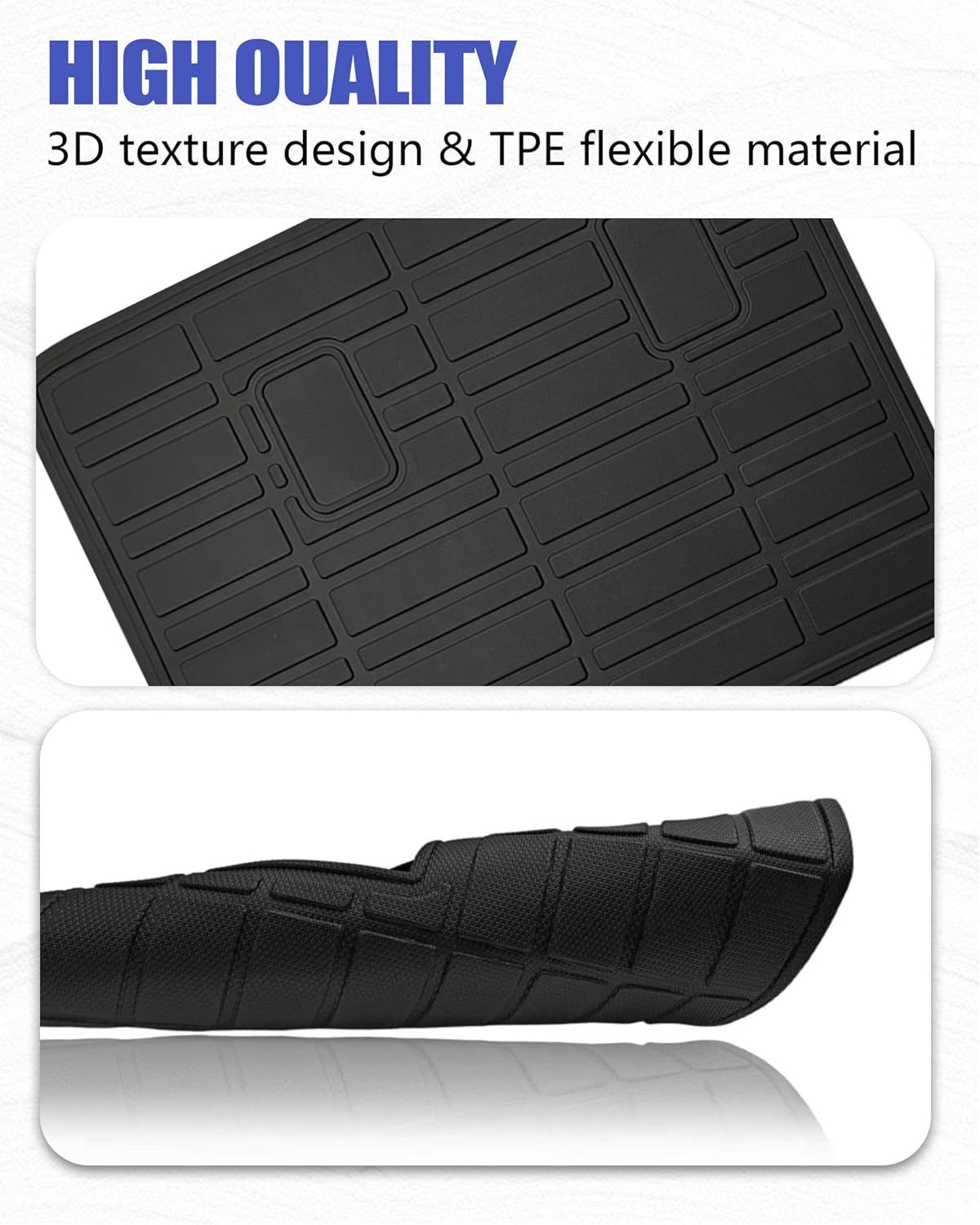 Backrest Mat for Chevrolet Chevy Blazer Accessories 2019-2025 2026 with Hook&Loop Rear Trunk Mat Cargo Liner Rear Seat Back Cover Protector All Weather Anti-Slip Split Dog Liner 2 PCS
