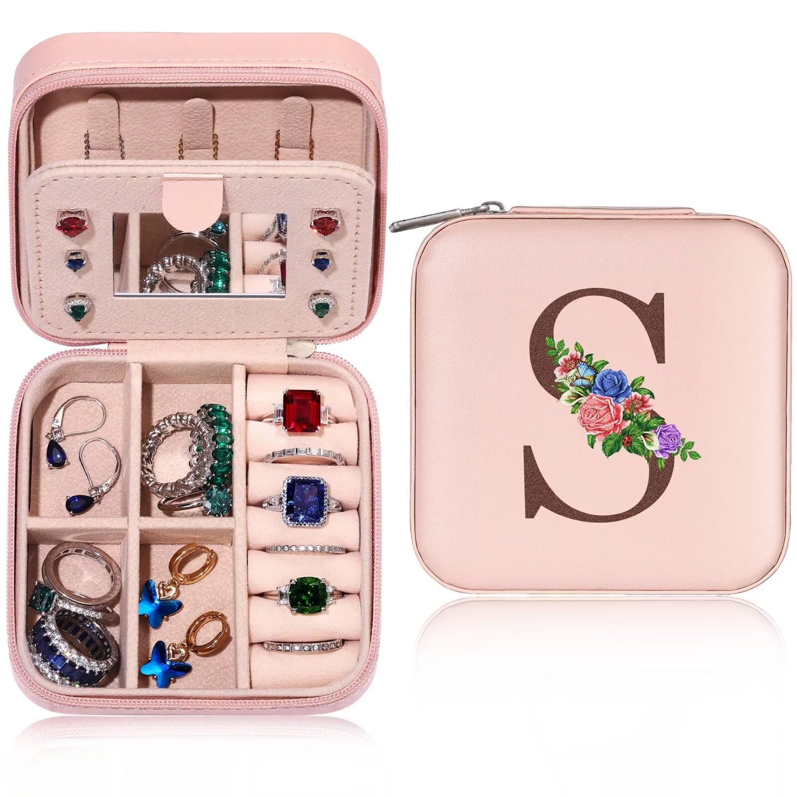 Tingn Girls S Teenage Gift - Personalised Jewellery Box, 18Th Birthday Gift, Travel Jewellery Organiser