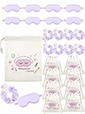 24 Pcs Sleepover Party Supplies Satin Eye Mask Satin Hair Scrunchies Gift Bag for Girls Spa Party Supplies Gifts