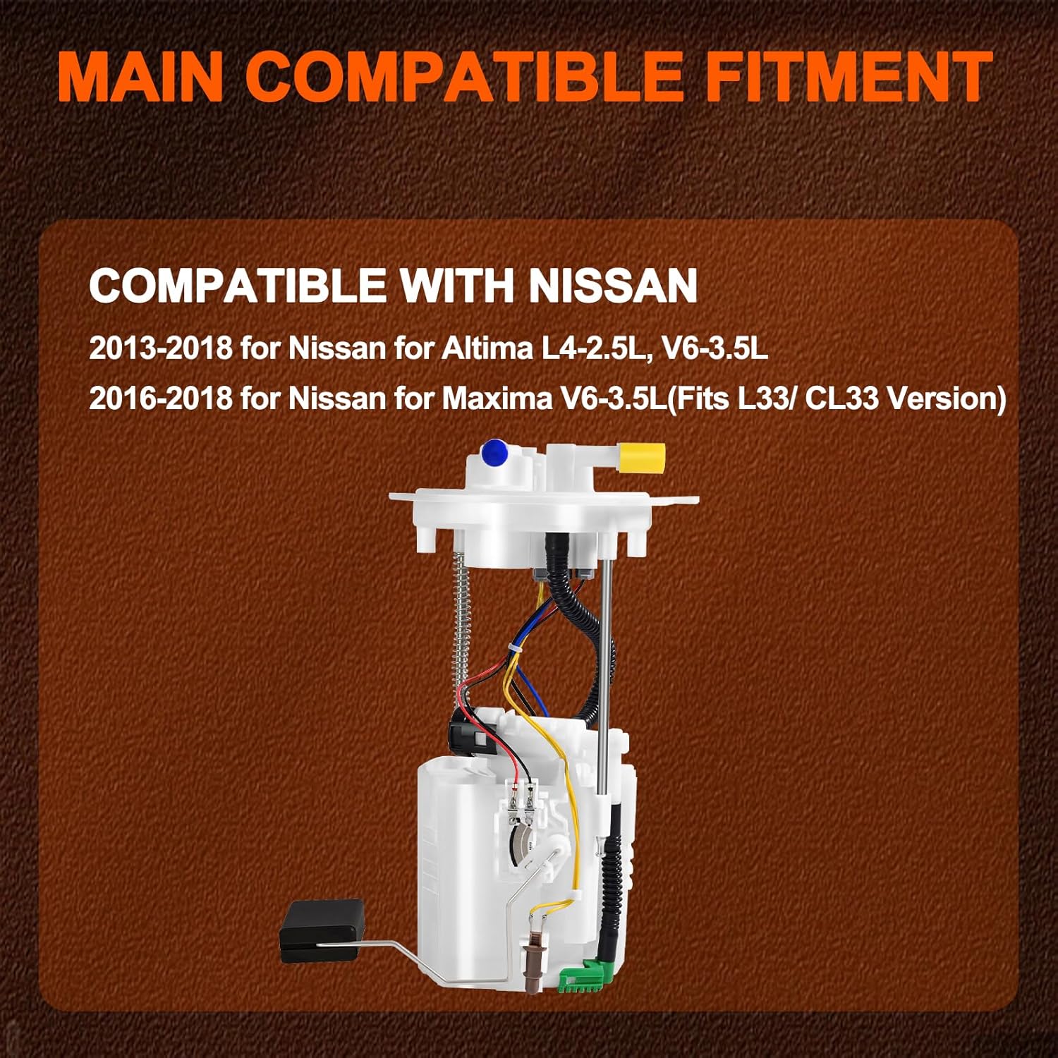 Electric Fuel Pump Module Assembly E9183M Compatible with Altima for Nissan 2013-2018 V6 2.5L 3.5L for Maxima 2016-2018 3.5L Replace SP4090M FG1772 P77017M