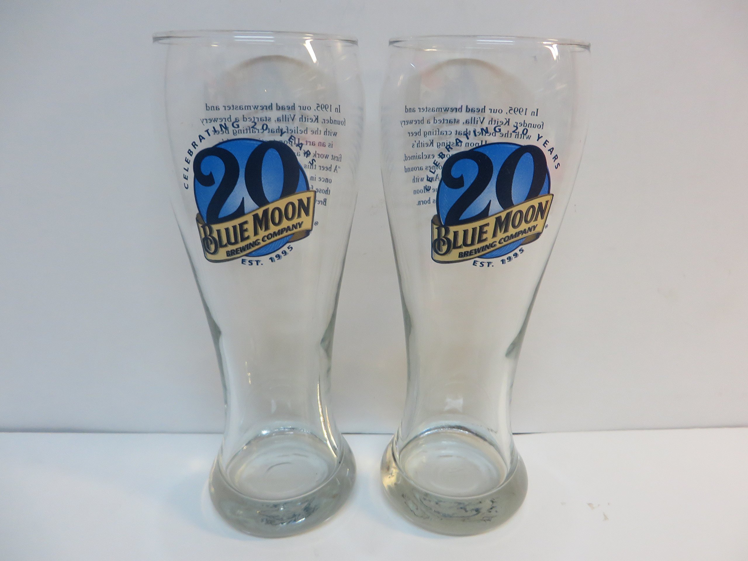 Blue Moon 20th Anniversary Glass Set