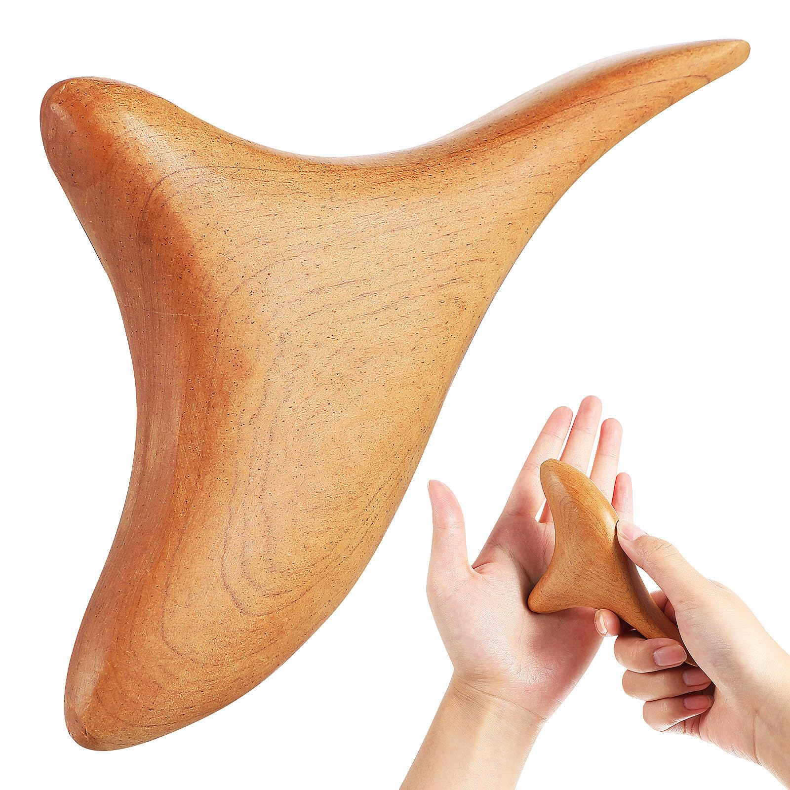 Masajeador Herramienta Multipropósito de Raspado de Madera Tailandés Triangular Diseño y Elegante para Masaje Relajante para Espalda y