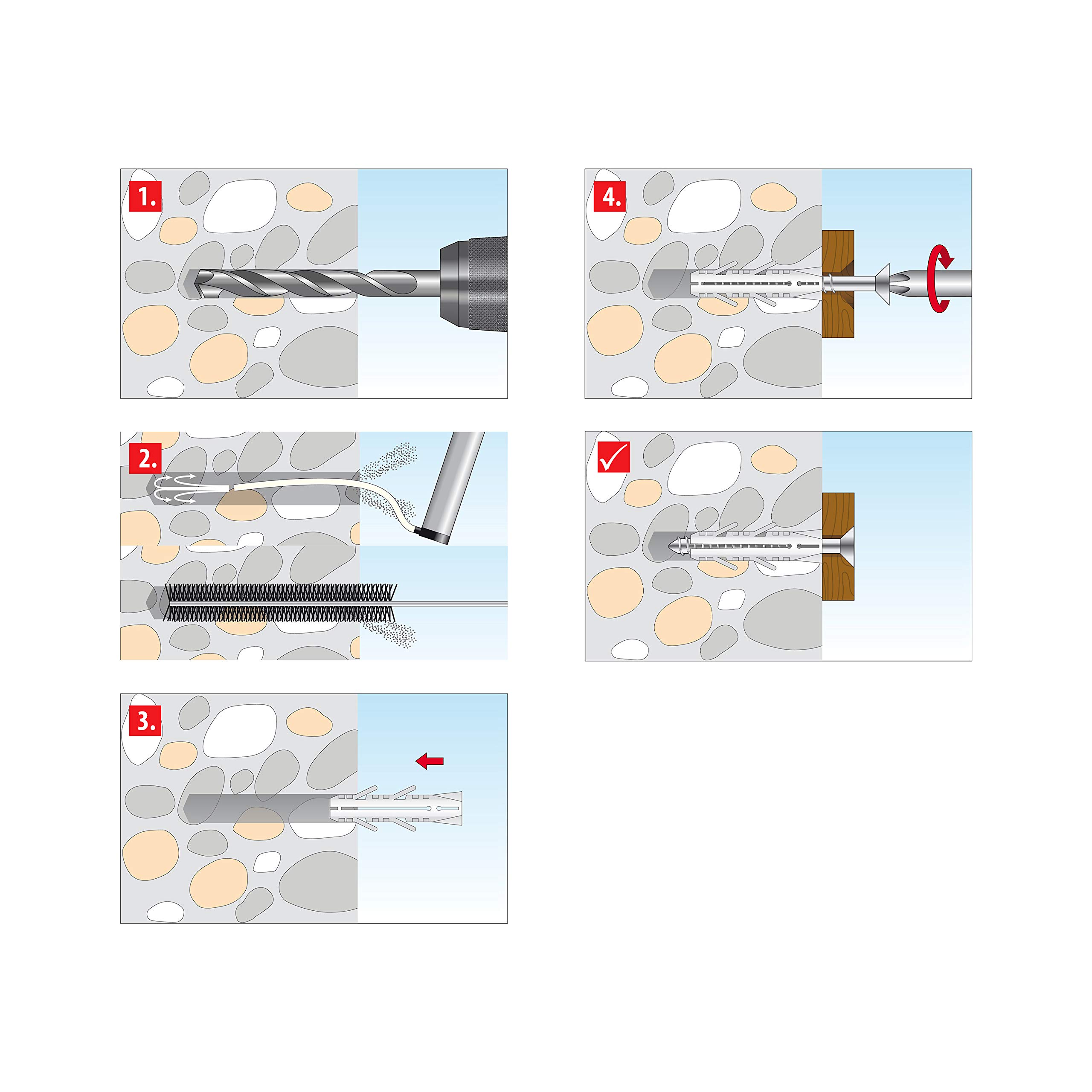 TOX Zatyczki rozszerzające Barracuda 10 x 50 mm, 50 sztuk, 013100081