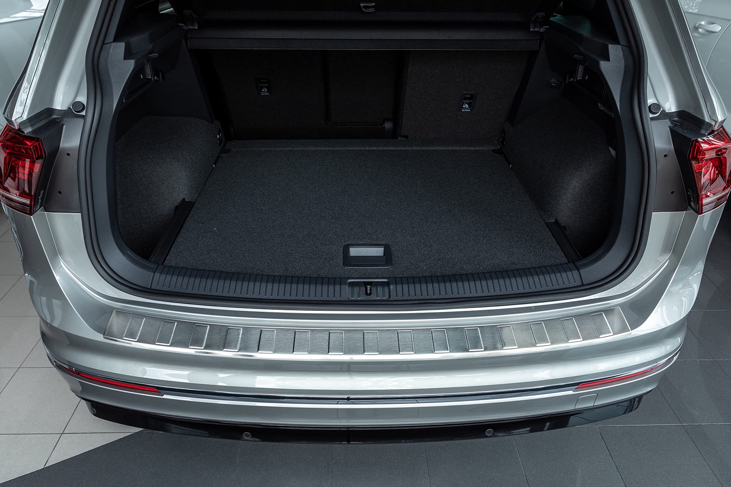Aroba AR1189-BLM roestvrij staal antraciet geborsteld bumperbescherming compatibel met Volkswagen Tiguan vanaf bouwjaar 4.2016 > perfecte pasvorm rand kleur antraciet
